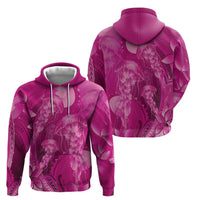 Pink Gradient Polynesia Jellyfish Zip Hoodie Plumeria Polynesian Tattoo Glowing Vibes LT14 - Polynesian Pride