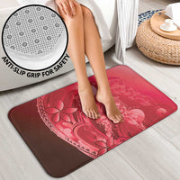 Red Gradient Polynesia Jellyfish Bathroom Set Plumeria Polynesian Tattoo Glowing Vibes LT14 - Polynesian Pride