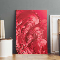 Red Gradient Polynesia Jellyfish Canvas Wall Art Plumeria Polynesian Tattoo Glowing Vibes LT14 - Polynesian Pride