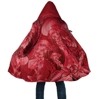 Red Gradient Polynesia Jellyfish Cloak Plumeria Polynesian Tattoo Glowing Vibes LT14 Unisex Red - Polynesian Pride
