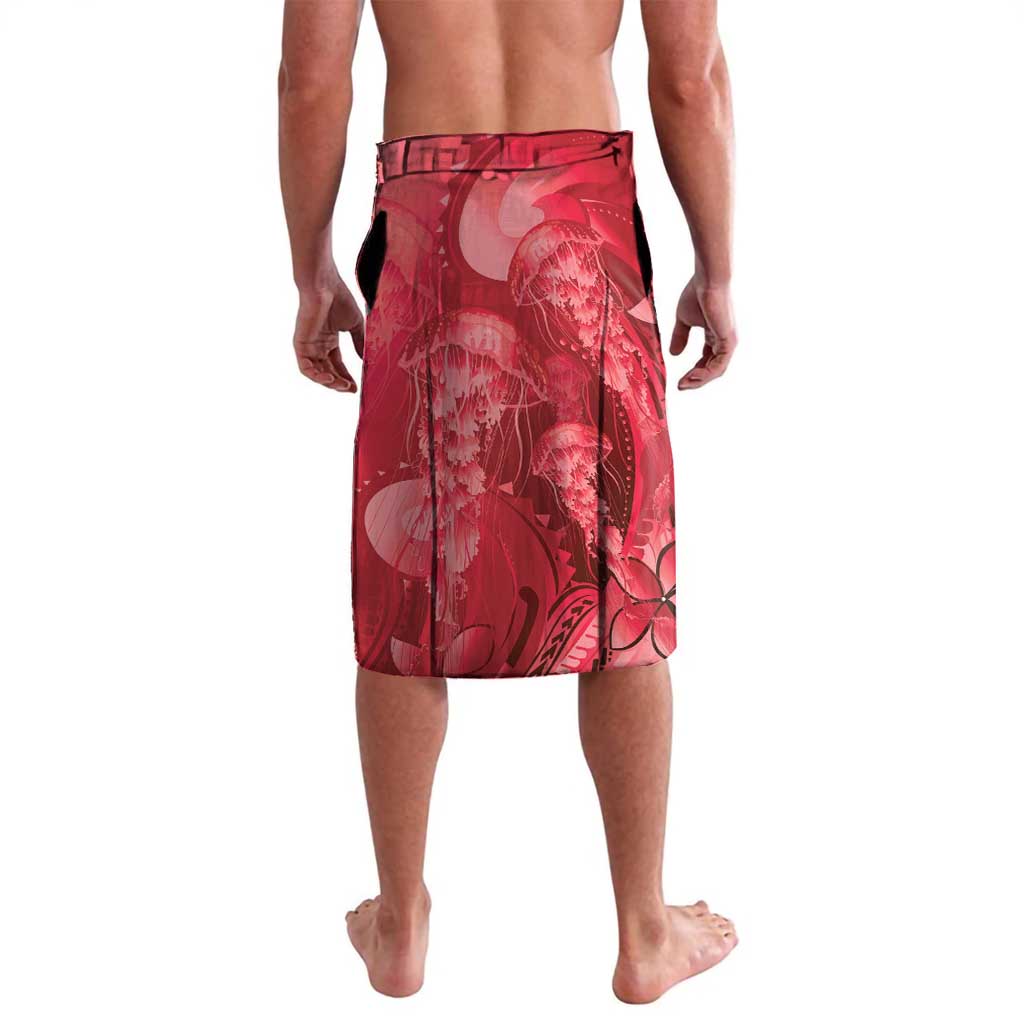Red Gradient Polynesia Jellyfish Lavalava Plumeria Polynesian Tattoo Glowing Vibes LT14 - Polynesian Pride