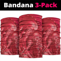 Red Gradient Polynesia Jellyfish Neck Gaiter Plumeria Polynesian Tattoo Glowing Vibes LT14 package One Size: 25*50cm Red - Polynesian Pride