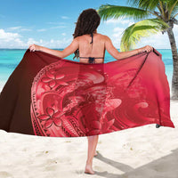 Red Gradient Polynesia Jellyfish Sarong Plumeria Polynesian Tattoo Glowing Vibes LT14 - Polynesian Pride