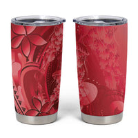 Red Gradient Polynesia Jellyfish Tumbler Cup Plumeria Polynesian Tattoo Glowing Vibes LT14 Red - Polynesian Pride