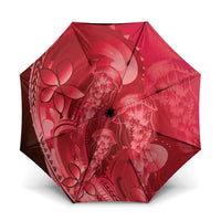 Red Gradient Polynesia Jellyfish Umbrella Plumeria Polynesian Tattoo Glowing Vibes LT14 One Size Folded 11.42 inch Opened Diameter 37.4 inch Red - Polynesian Pride