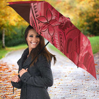 Red Gradient Polynesia Jellyfish Umbrella Plumeria Polynesian Tattoo Glowing Vibes LT14 - Polynesian Pride