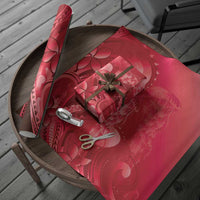 Red Gradient Polynesia Jellyfish Wrapping Paper Plumeria Polynesian Tattoo Glowing Vibes LT14 - Polynesian Pride