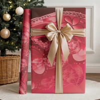 Red Gradient Polynesia Jellyfish Wrapping Paper Plumeria Polynesian Tattoo Glowing Vibes LT14 - Polynesian Pride