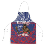 Samoa Independence Day Apron 64th Anniversary Toa O Samoa LT14 Blue - Polynesian Pride