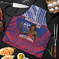 Samoa Independence Day Apron 64th Anniversary Toa O Samoa LT14 Blue - Polynesian Pride