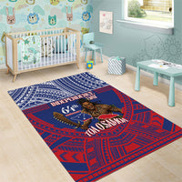 Samoa Independence Day Area Rug 64th Anniversary Toa O Samoa LT14 - Polynesian Pride