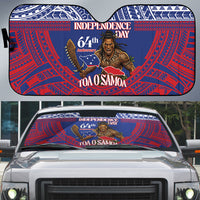 Samoa Independence Day Auto Sun Shade 64th Anniversary Toa O Samoa LT14 Blue - Polynesian Pride