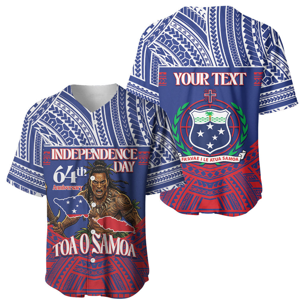Personalised Samoa Independence Day Baseball Jersey 64th Anniversary Toa O Samoa