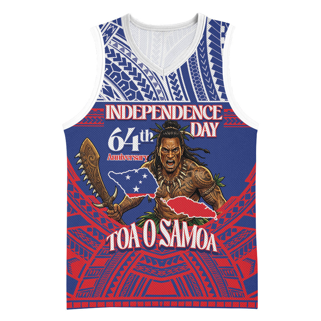 Personalised Samoa Independence Day Basketball Jersey 64th Anniversary Toa O Samoa