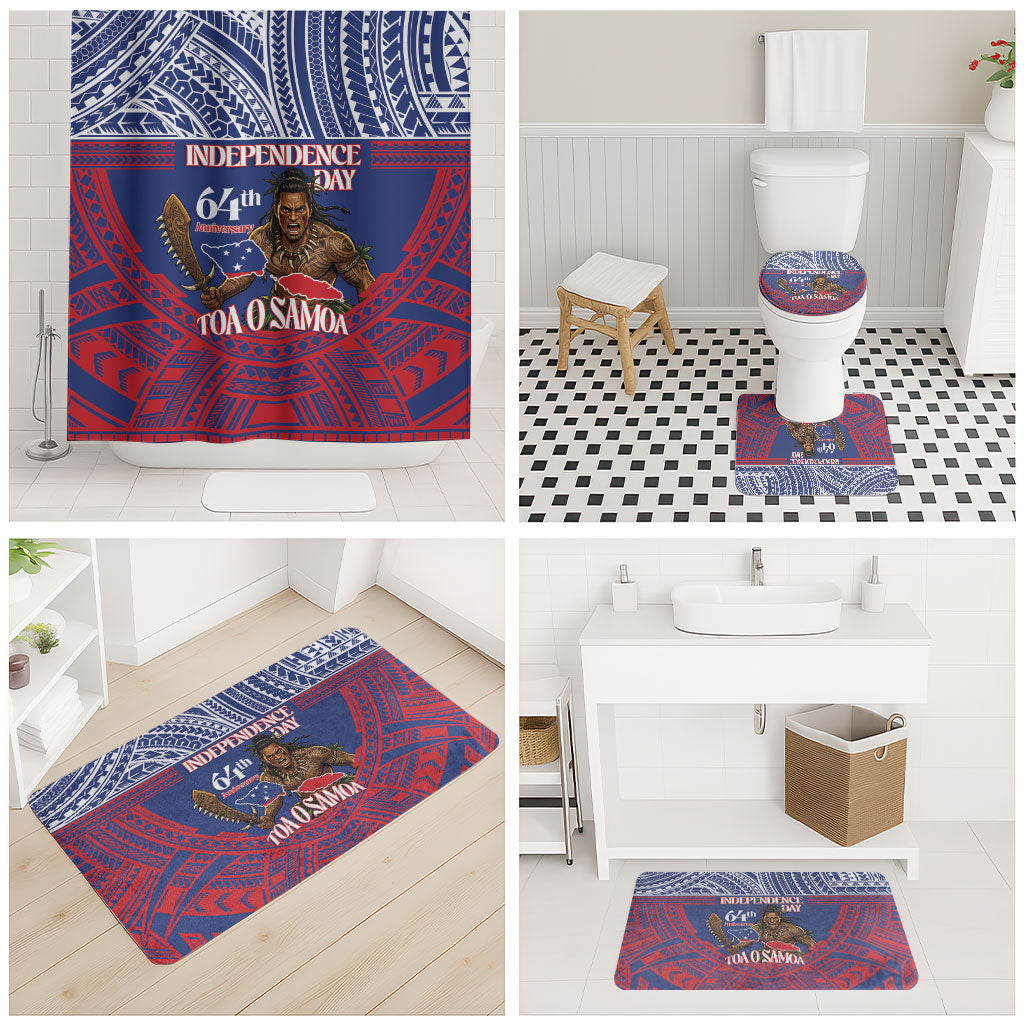 Samoa Independence Day Bathroom Set 64th Anniversary Toa O Samoa LT14 - Polynesian Pride