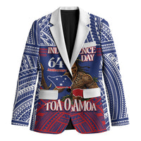 Personalised Samoa Independence Day Blazer 64th Anniversary Toa O Samoa LT14 Unisex Blue - Polynesian Pride