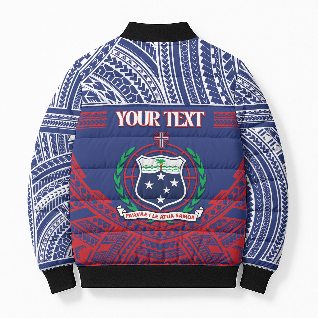 Personalised Samoa Independence Day Bomber Puffer Jacket 64th Anniversary Toa O Samoa LT14 - Polynesian Pride