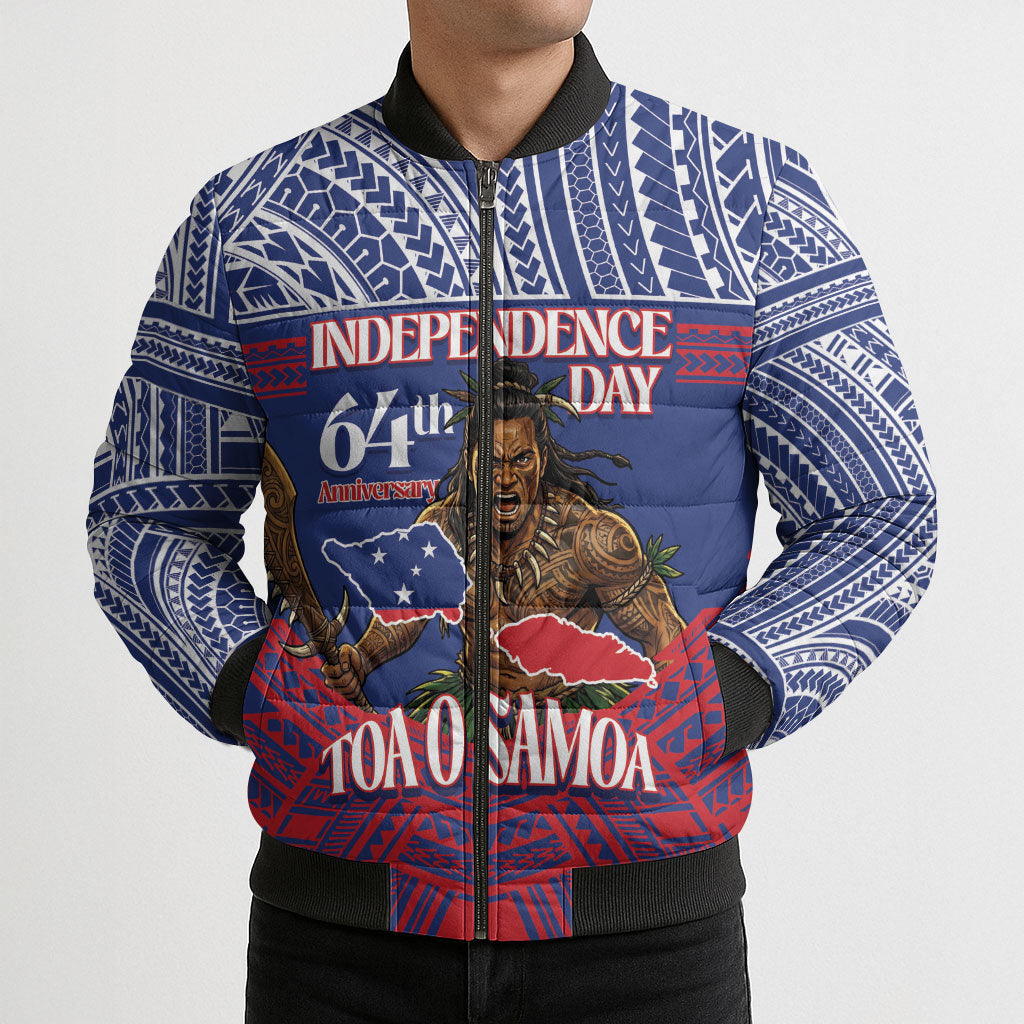 Personalised Samoa Independence Day Bomber Puffer Jacket 64th Anniversary Toa O Samoa LT14 - Polynesian Pride