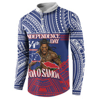 Personalised Samoa Independence Day Button Sweatshirt 64th Anniversary Toa O Samoa LT14 - Polynesian Pride