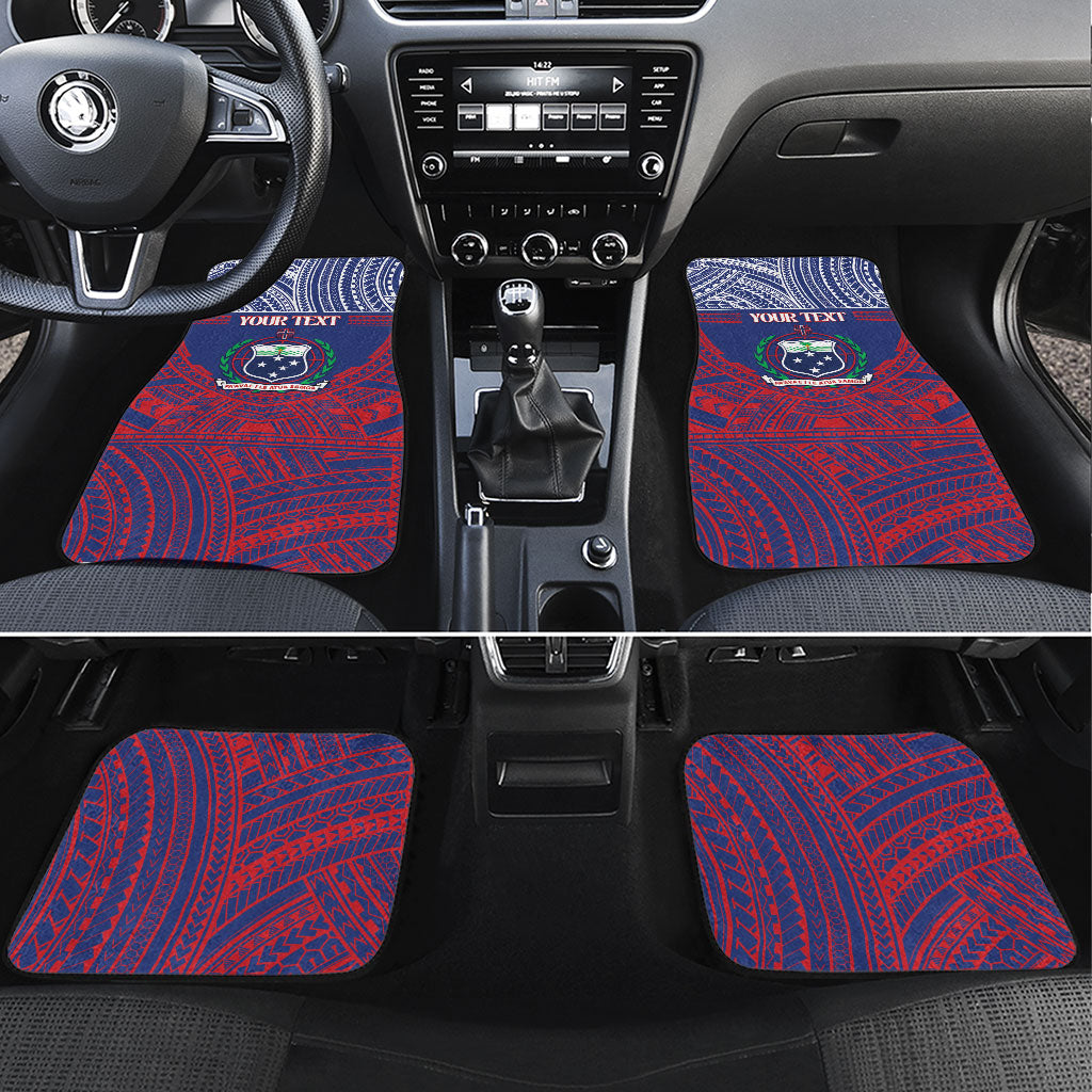 Personalised Samoa Independence Day Car Mats 64th Anniversary Toa O Samoa LT14 Set 4pcs Blue - Polynesian Pride