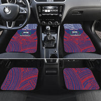 Personalised Samoa Independence Day Car Mats 64th Anniversary Toa O Samoa LT14 Set 4pcs Blue - Polynesian Pride