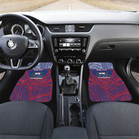 Personalised Samoa Independence Day Car Mats 64th Anniversary Toa O Samoa LT14 Set 2pcs - Front Blue - Polynesian Pride