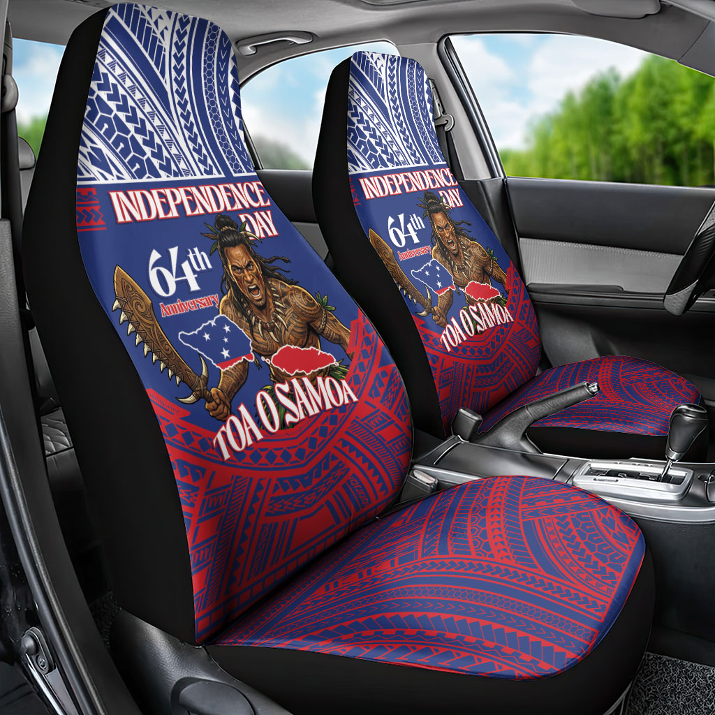 Samoa Independence Day Car Seat Cover 64th Anniversary Toa O Samoa LT14 - Polynesian Pride