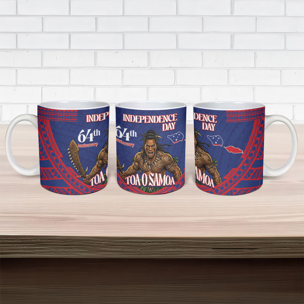 Samoa Independence Day Ceramic Mug 64th Anniversary Toa O Samoa LT14 - Polynesian Pride