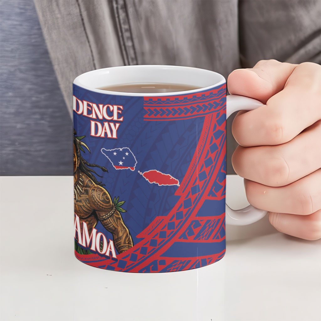 Samoa Independence Day Ceramic Mug 64th Anniversary Toa O Samoa LT14 - Polynesian Pride