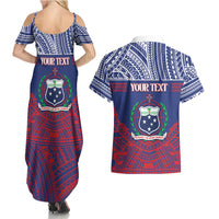 Personalised Samoa Independence Day Couples Matching Summer Maxi Dress and Hawaiian Shirt 64th Anniversary Toa O Samoa LT14 - Polynesian Pride