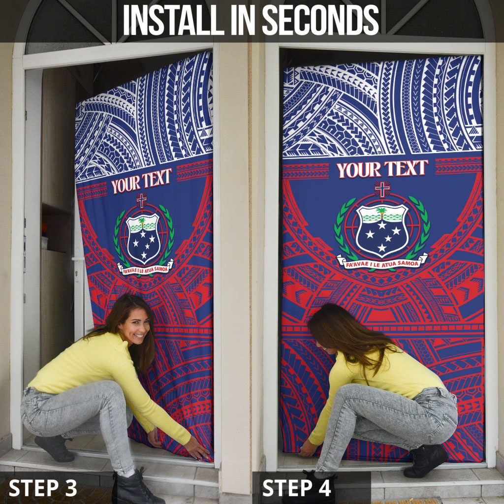 Personalised Samoa Independence Day Door Cover 64th Anniversary Toa O Samoa LT14 - Polynesian Pride