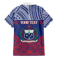 Personalised Samoa Independence Day Family Matching Off Shoulder Maxi Dress and Hawaiian Shirt 64th Anniversary Toa O Samoa LT14 - Polynesian Pride