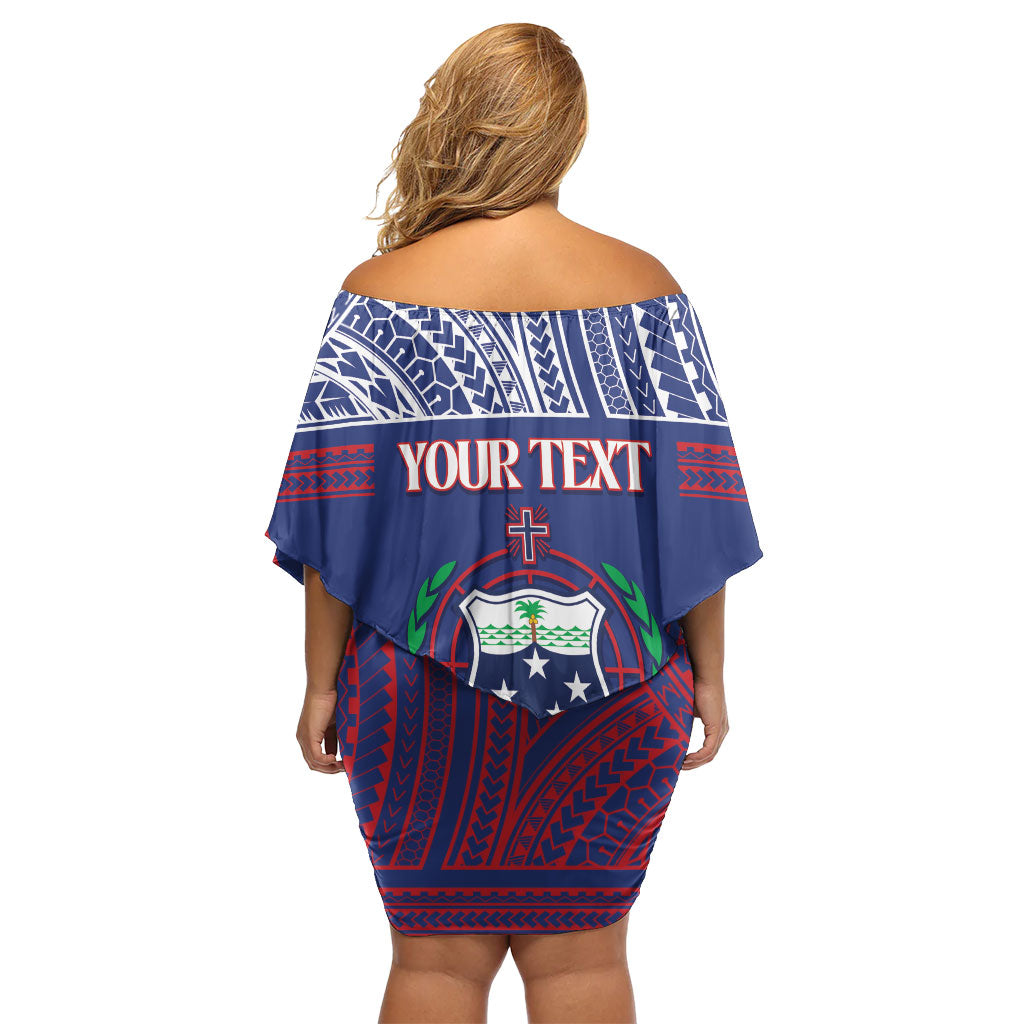 Personalised Samoa Independence Day Family Matching Off Shoulder Short Dress and Hawaiian Shirt 64th Anniversary Toa O Samoa LT14 - Polynesian Pride