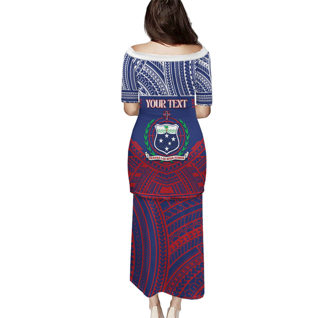 Personalised Samoa Independence Day Family Matching Puletasi and Hawaiian Shirt 64th Anniversary Toa O Samoa LT14 - Polynesian Pride