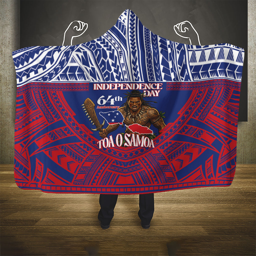 Samoa Independence Day Hooded Blanket 64th Anniversary Toa O Samoa LT14 - Polynesian Pride