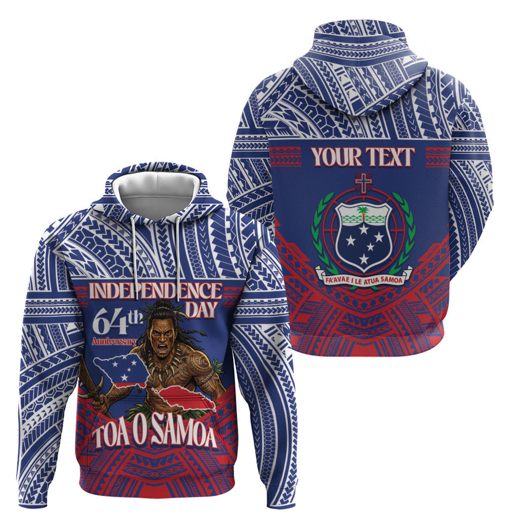 Personalised Samoa Independence Day Hoodie 64th Anniversary Toa O Samoa LT14 - Polynesian Pride