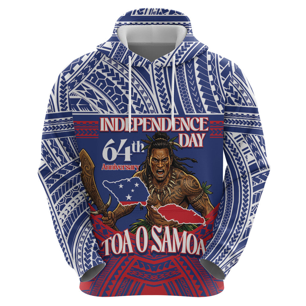 Personalised Samoa Independence Day Hoodie 64th Anniversary Toa O Samoa LT14 - Polynesian Pride