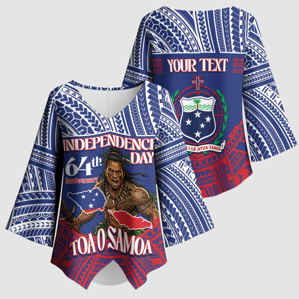 Personalised Samoa Independence Day Kimono Sleeve Blouse 64th Anniversary Toa O Samoa LT14 - Polynesian Pride
