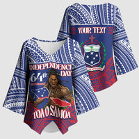 Personalised Samoa Independence Day Kimono Sleeve Blouse 64th Anniversary Toa O Samoa LT14 - Polynesian Pride