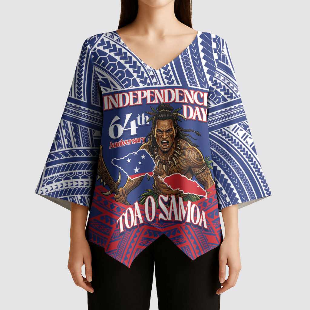 Personalised Samoa Independence Day Kimono Sleeve Blouse 64th Anniversary Toa O Samoa LT14 - Polynesian Pride