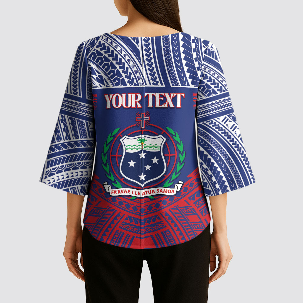 Personalised Samoa Independence Day Kimono Sleeve Blouse 64th Anniversary Toa O Samoa LT14 - Polynesian Pride