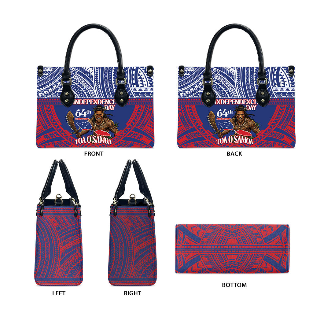 Samoa Independence Day Leather Bag 64th Anniversary Toa O Samoa LT14 - Polynesian Pride