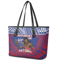Samoa Independence Day Leather Tote Bag 64th Anniversary Toa O Samoa LT14 - Polynesian Pride
