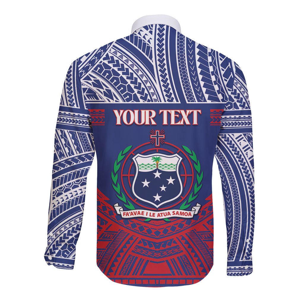 Personalised Samoa Independence Day Long Sleeve Button Shirt 64th Anniversary Toa O Samoa LT14 - Polynesian Pride