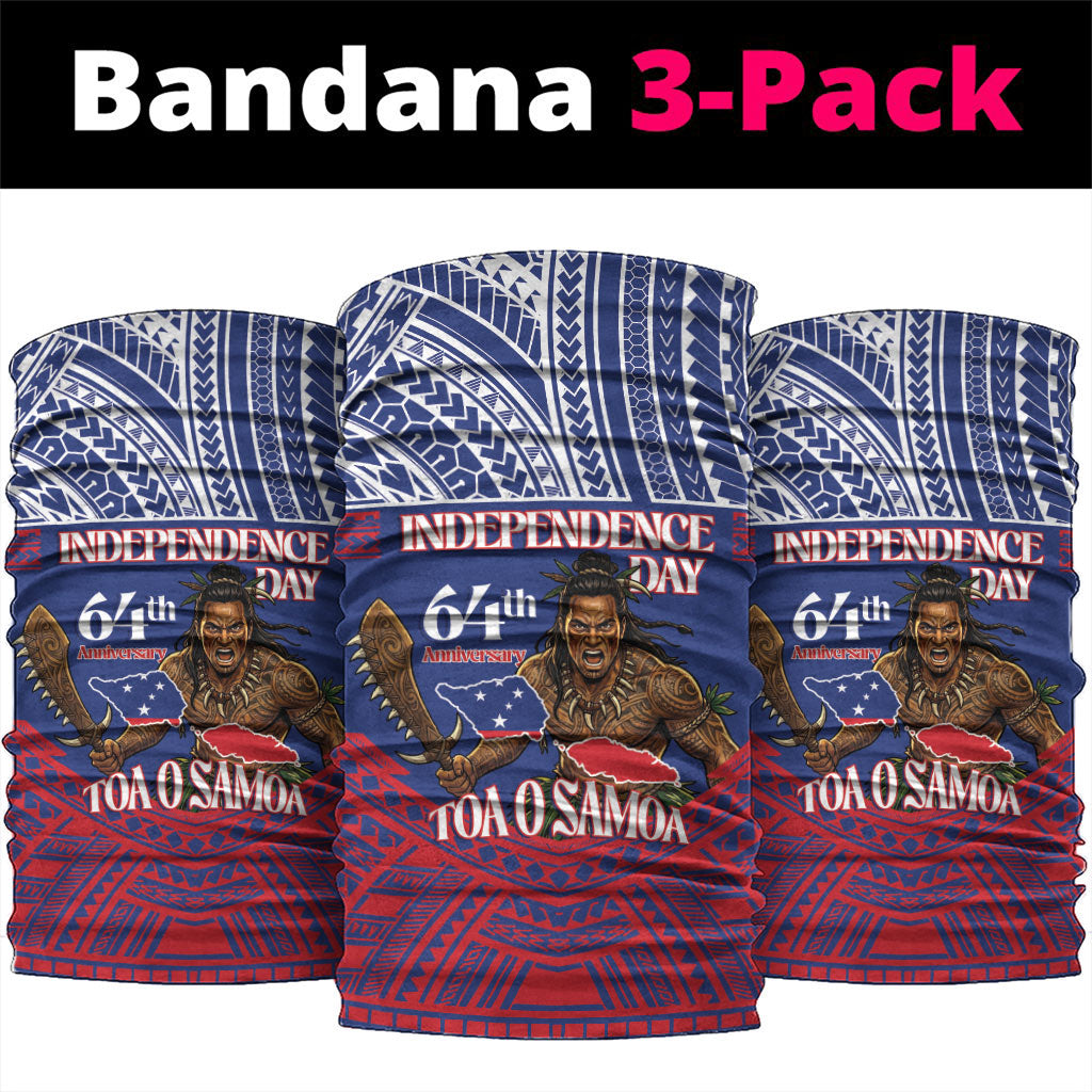 Samoa Independence Day Neck Gaiter 64th Anniversary Toa O Samoa LT14 package One Size: 25*50cm Blue - Polynesian Pride