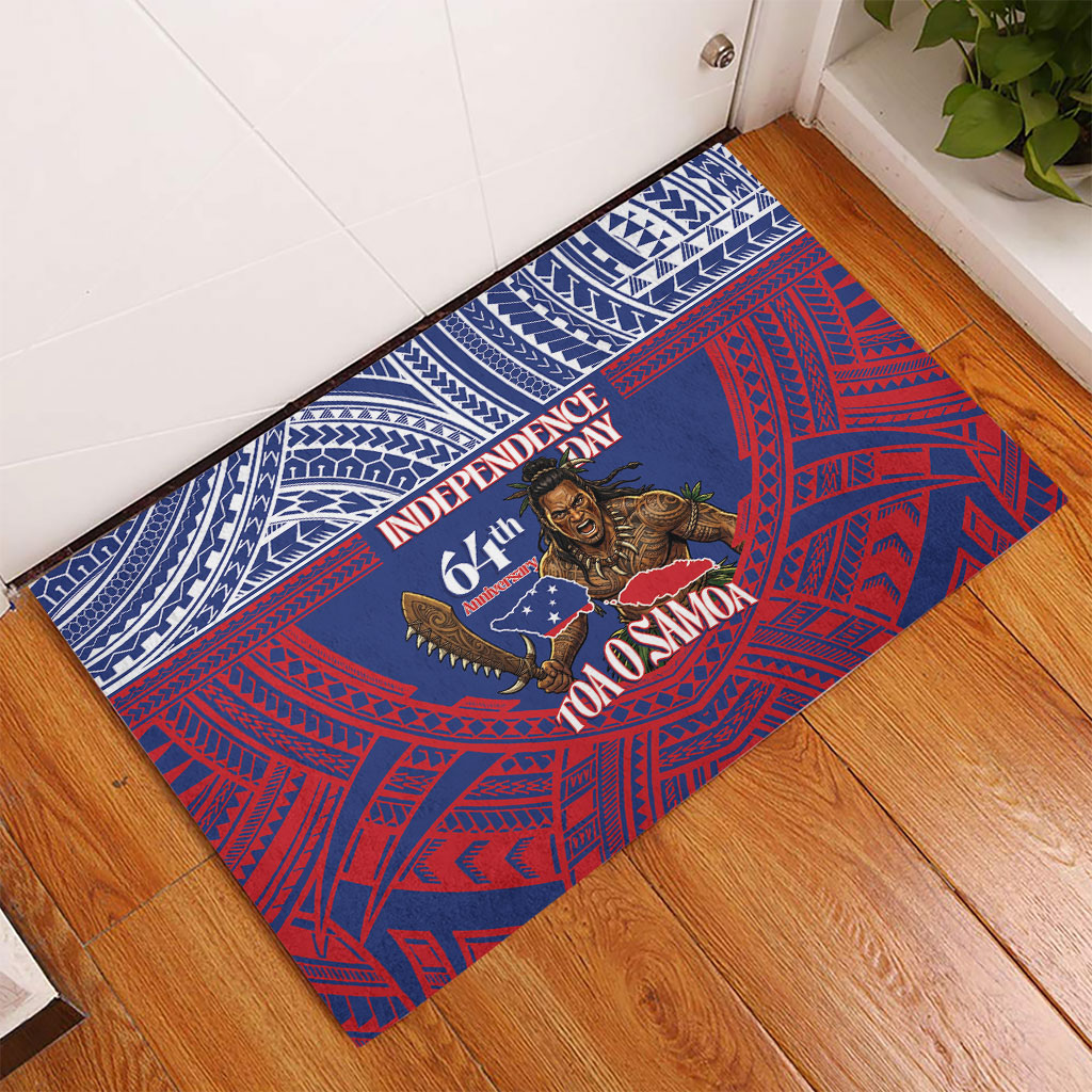 Samoa Independence Day Rubber Doormat 64th Anniversary Toa O Samoa LT14 - Polynesian Pride