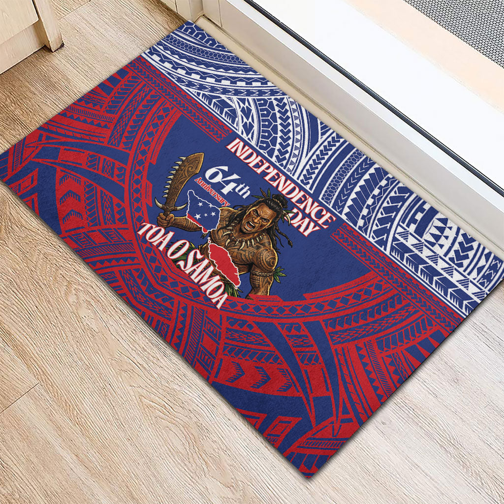Samoa Independence Day Rubber Doormat 64th Anniversary Toa O Samoa LT14 - Polynesian Pride