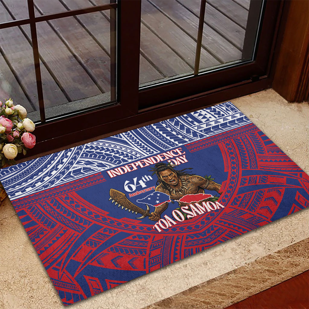 Samoa Independence Day Rubber Doormat 64th Anniversary Toa O Samoa LT14 - Polynesian Pride