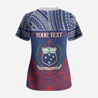 Personalised Samoa Independence Day Scrub Top 64th Anniversary Toa O Samoa LT14 - Polynesian Pride