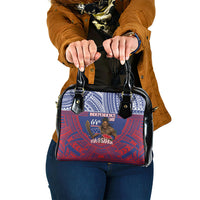 Samoa Independence Day Shoulder Handbag 64th Anniversary Toa O Samoa LT14 One Size Blue - Polynesian Pride